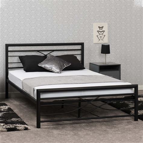 steel box double bed|metal bed frame for single bed.